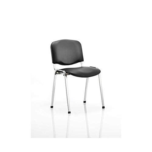 ISO Stacking Chair Black Vinyl Chrome Frame BR000071