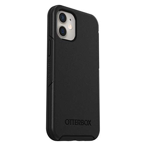 OtterBox Symmetry Series - Back cover for mobile phone - polycarbonate, synthetic rubber - black - for Apple iPhone 12 mini