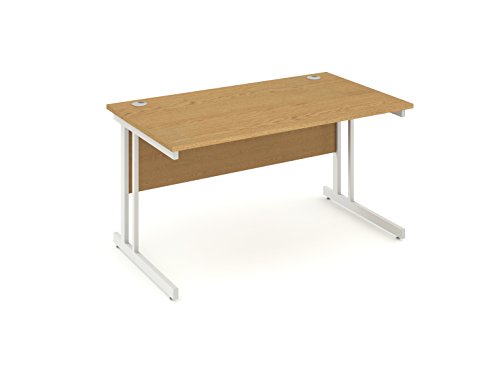 Impulse 1200 x 800mm Straight Desk White Top Panel End Leg I000393