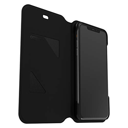 OtterBox Strada Series Via - Flip cover for mobile phone - polyurethane, polycarbonate, synthetic rubber - black night - for Apple iPhone 11 Pro Max