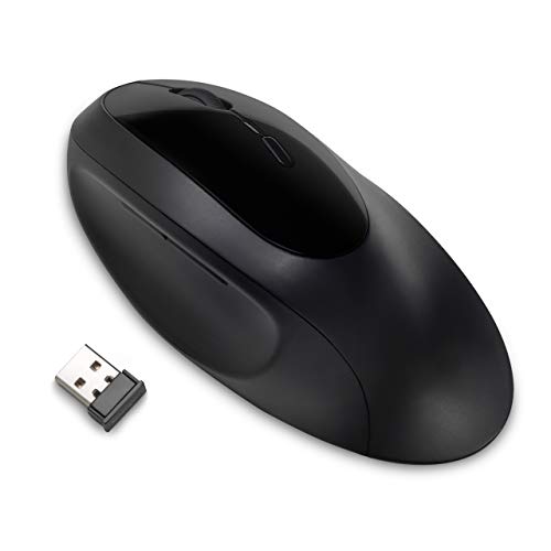Kensington Pro Fit Ergo Wireless Mouse - Mouse - ergonomic - 5 buttons - wireless - 2.4 GHz, Bluetooth 4.0 LE - USB wireless receiver - black - retail