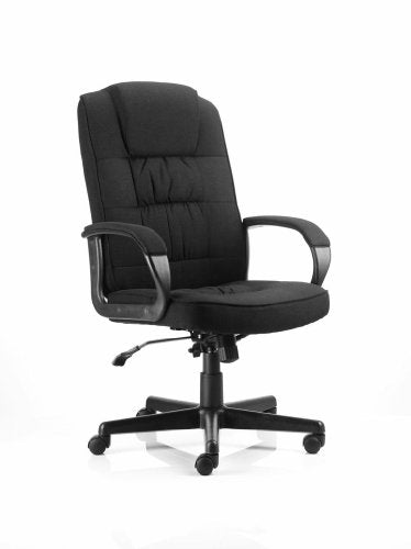Moore Executive Fabric Chair Black with Arms EX000043