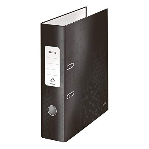 Leitz 180 Wow Lever Arch File A4 80Mm Black Pack 10