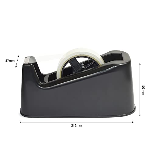 Rapesco Germ-Savvy Antibacterial 500 Heavy Duty Tape Dispenser Black RPTD500B