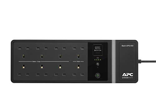 APC Back-UPS BE650G2-UK - UPS - AC 230 V - 400 Watt - 650 VA - output connectors: 8 - United Kingdom - black