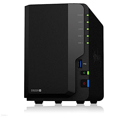 Synology Disk Station DS220+ - NAS server - 2 bays - 8 TB - SATA 6Gb/s - HDD 4 TB x 2 - RAID 0, 1, JBOD - RAM 2 GB - Gigabit Ethernet - iSCSI support