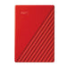 WD My Passport WDBYVG0020BRD - Hard drive - encrypted - 2 TB - external (portable) - USB 3.2 Gen 1 - 256-bit AES - red