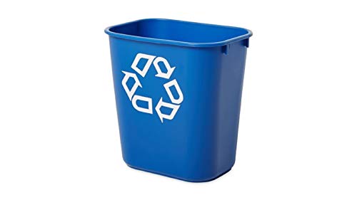 Best Value Rubbermaid Commercial Products FG295673BLUE Wastebasket Polyethylene Rectangular W 365 x D 260 x H 380mm, 26.6 Litres, Blue
