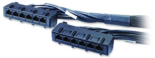 APC Data Distribution Cable, CAT6 UTP CMR 6XRJ-45 Black, 5FT (1.5M)