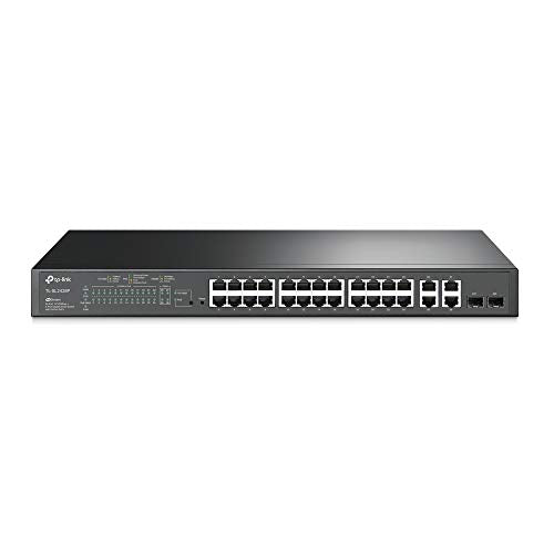 TP-Link Smart PoE Switch T1500-28PCT - Switch - 24 x 10/100 (PoE) + 2 x SFP + 4 x 10/100/1000 - rack-mountable - PoE