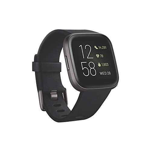 Fitbit Versa 2 - Carbon - smart watch with band - silicone - black - Bluetooth - 40 g