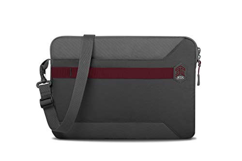 STM Blazer 2018 15 Inch Notebook Sleeve Case Granite Grey Polyester Water Resistant Form Fitting Sleeve with 360 Degree Protection Reverse Coil Zipper