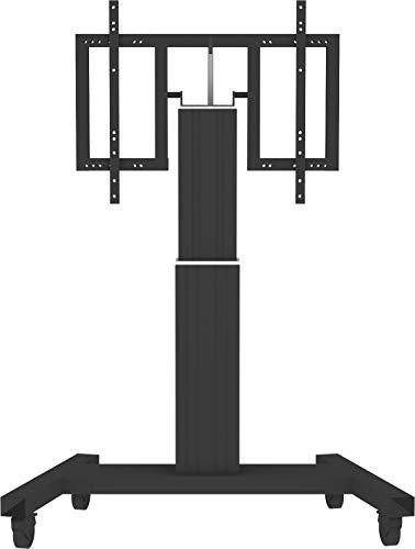 Newstar Motorized (Height & Tilt Adjustable) Mobile Floor Stand for 42-100" Screen- Black. Allows you to automatically adjust the height (81-131cm) and tilt (90 degrees) of your large format display with a remote control. Suitable for a screen between 42" and 100" and up to 150kg max weight. - Mount suitable for VESA sizes: 200x200, 400x400, 600x400, 600x450mm 600x600, 800x400, 800x450 and 800x600mm - Newstar have over 20 years experience providing high quality mounts to suit a wide variety of n