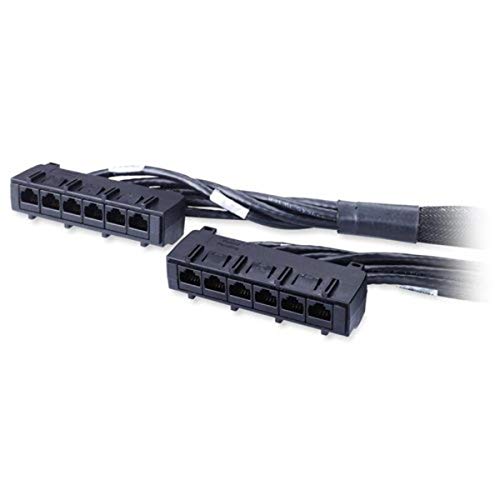 APC Data Distribution Cable, CAT6 UTP CMR 6XRJ-45 Black, 27FT (8.2M)