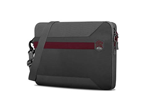 STM Blazer 2018 15 Inch Notebook Sleeve Case Granite Grey Polyester Water Resistant Form Fitting Sleeve with 360 Degree Protection Reverse Coil Zipper