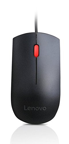 Lenovo Essential - Mouse - right and left-handed - optical - 3 buttons - wired - USB - black - for IdeaCentre AIO 3 24, 3 27, ThinkCentre M60, ThinkEdge SE30, ThinkPad L14 Gen 2, P14s Gen 2