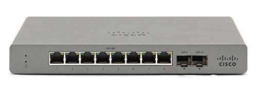 Cisco Meraki Go GS110-8P - Switch - Managed - 8 x 10/100/1000 (PoE+) + 2 x SFP (mini-GBIC) (uplink) - desktop, wall-mountable - PoE+ (67 W)