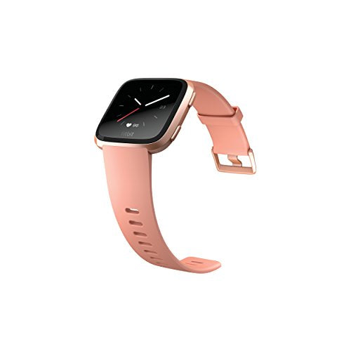 Fitbit Versa - Rose gold aluminium - smart watch with band - peach - Bluetooth, NFC