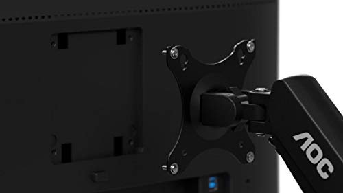 AOC AS110D0 - Mounting kit - for LCD display (adjustable arm) - aluminium alloy - black - screen size: up to 27" - desk-mountable