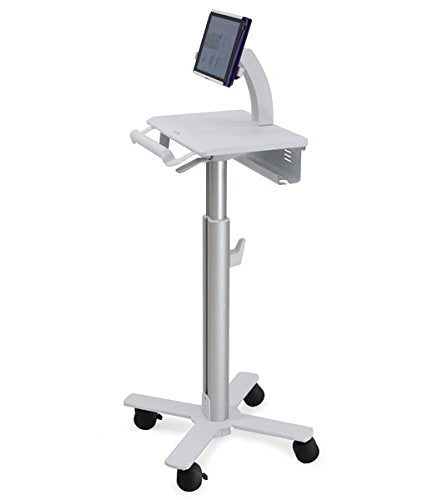 Ergotron StyleView Tablet Cart, SV10 - Cart for tablet / keyboard - medical - metal - white, aluminium - screen size: up to 12"