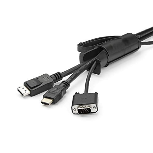 StarTech.com 1.5m (4.9ft) Cable Management Sleeve - Spiral - 1.8" (45mm) Diameter - W/Cable Loading Tool (CMSCOILED3)