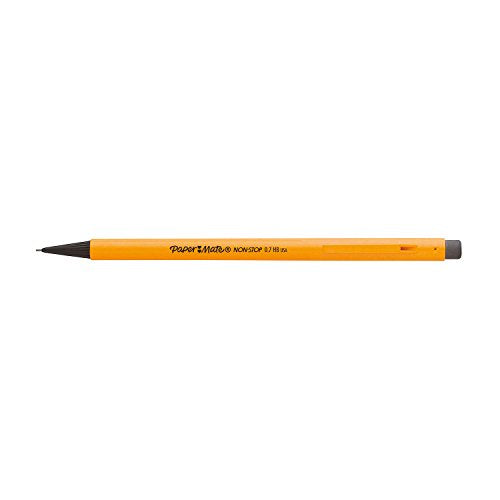 PaperMate 0.7 mm Non-Stop Mechanical Pencil, HB #2, Yellow Barrel, Box of 12