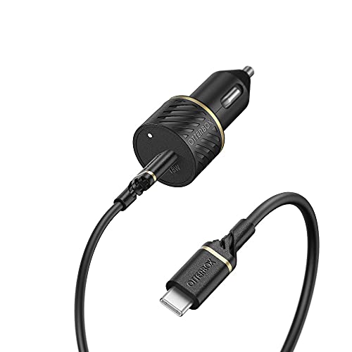 OtterBox Standard Fast Charge Car Charging Kit - Car power adapter - 18 Watt - 3 A - PD 3.0 (USB-C) - on cable: USB-C - black shimmer