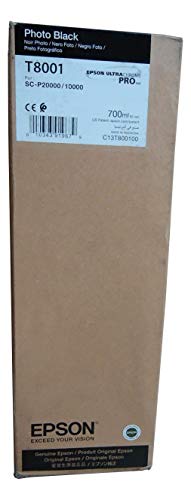 Epson T8001 - 700 ml - photo black - original - ink cartridge - for SureColor SC-P10000, SC-P20000, SC-P20000SE