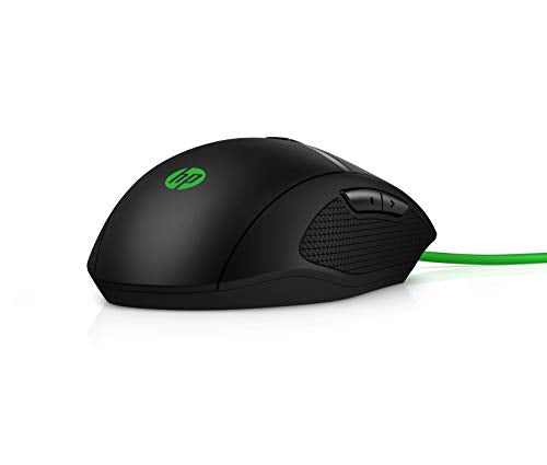 HP Pavilion Gaming 300 - Mouse - right and left-handed - 6 buttons - wired - USB - black - for OMEN Obelisk by HP 875, HP 15, 27, ENVY x360, Pavilion Gaming 15, 690, TG01, Spectre x360