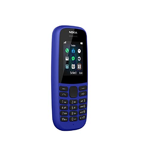 Nokia 105 (2019 edition) 1.77-Inch UK SIM Free Feature Phone (Single SIM)  Blue