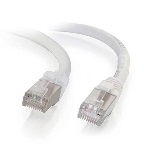 C2G Cat6a Booted Shielded (STP) Network Patch Cable - Patch cable - RJ-45 (M) to RJ-45 (M) - 1 m - STP - CAT 6a - molded, snagless, stranded - white