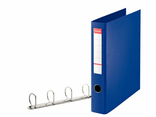 Best Value Esselte 4 Ring Binder, PP, Holds up to 380 Sheets, 60 mm Spine, 82405 - A4, Blue