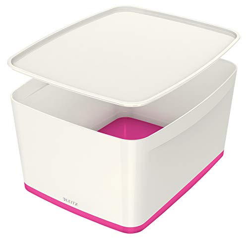 Leitz Mybox Large With Lid Wow White Pink Dd