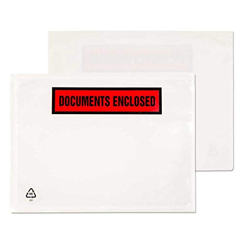 Best Value Blake Purely Packaging C6 126 x 168 mm Printed Documents Enclosed Wallet Envelopes Peel & Seal (PDE22) Clear - Pack of 1000