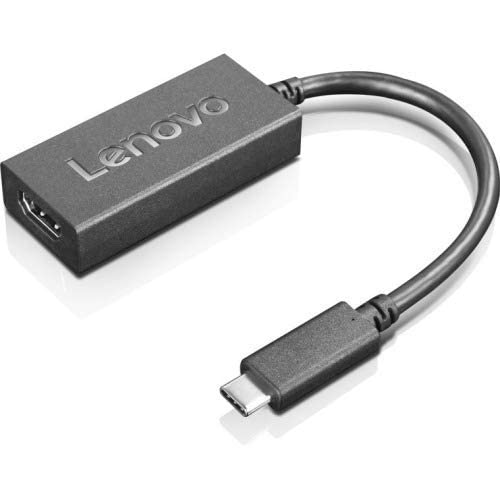 Lenovo - Adapter - USB-C male to HDMI female - 24 cm - black - 4K60Hz (3840 x 2160) support - for Legion Y720-15, Miix 520-12, Tablet 10, ThinkPad 11, A275, A285, A475, A485, E48X, E58X, L380, L380 Yoga, L480, L580, P1, P51, P51s, P52, P52s, P72, T25, T480, T580, X1 Carbon, X1 Extreme, X1 Tablet, X1 Yoga, X280, X380 Yoga, ThinkPad Yoga 11, V720, Yoga 720-12, 720-13, 730-13, 730-15, 920-13