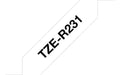 Brother TZe-R231 - Black on white - Roll (1.2 cm x 4 m) 1 roll(s) ribbon tape - for Brother PT-D210, D600, H110, P-Touch Cube PT-P300, P-Touch Embellish PT-D215