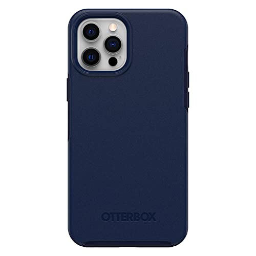 OtterBox Symmetry Series+ with MagSafe - Back cover for mobile phone - polycarbonate, synthetic rubber - navy captain blue - for Apple iPhone 12 Pro Max