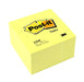 Best Value Post-It 636B Notes, 76 x 76 mm - Yellow, 1 Cube (450 Sheets)