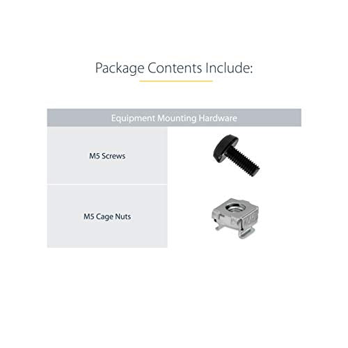 StarTech.com (RK8OD) 8U Open Frame Rack, Steel, 2 Post Free Standing Desktop Server Room Rack for Computer/AV/Media and IT Equipment
