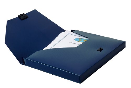 Best Value Snopake DocBox Box File Polypropylene with Push Lock 25mm Spine A4 Blue Ref 12845
