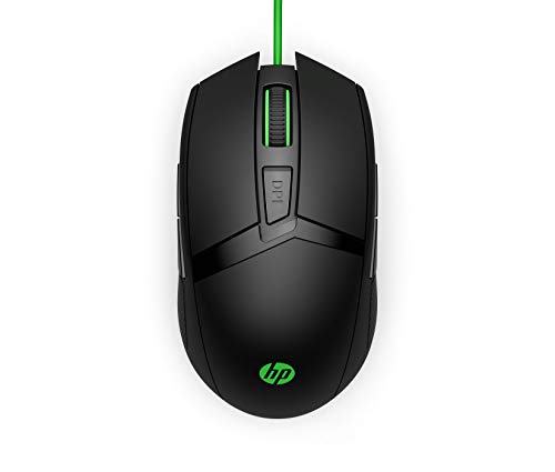 HP Pavilion Gaming 300 - Mouse - right and left-handed - 6 buttons - wired - USB - black - for OMEN Obelisk by HP 875, HP 15, 27, ENVY x360, Pavilion Gaming 15, 690, TG01, Spectre x360
