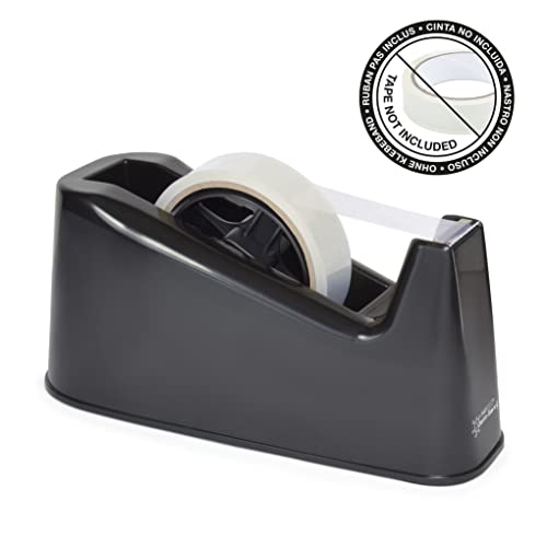 Rapesco Germ-Savvy Antibacterial 500 Heavy Duty Tape Dispenser Black RPTD500B