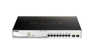 D-Link Web Smart DGS-1210-10MP - Switch - L2+ - smart - 8 x 10/100/1000 (PoE+) + 2 x Gigabit SFP - desktop - PoE+ (130 W)