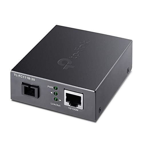 TP-Link TL-FC111B-20 - Fibre media converter - 100Mb LAN - 10Base-T, 100Base-TX, WDM - SC/UPC single-mode / RJ-45 - up to 20 km - 1550 (RX) / 1310 (TX) nm