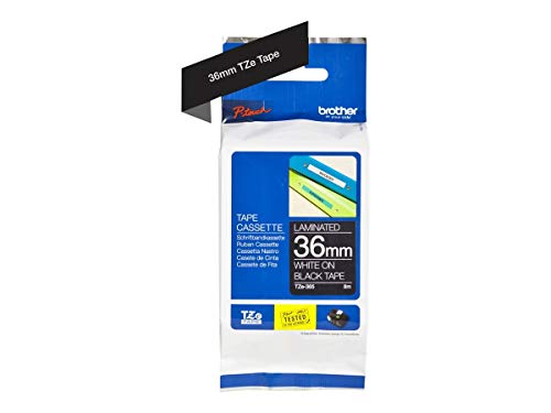 Brother TZe-365 - White on black - Roll (3.6 cm x 8 m) 1 roll(s) laminated tape - for P-Touch PT-3600, 530, 9200, 9400, 9500, 9600, 9700, 9800, P900, P950, P-Touch R RL-700