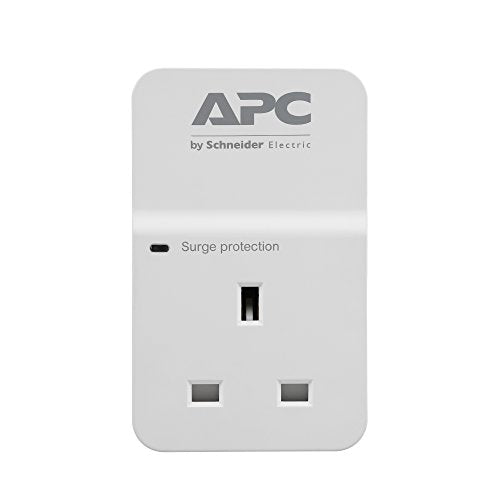 APC SurgeArrest Essential - Surge protector - AC 230 V - output connectors: 1 - United Kingdom - white
