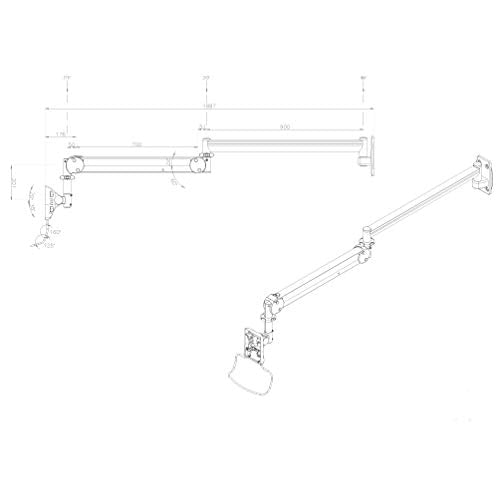 Newstar Medical Monitor Wall Mount (Full Motion gas spring) for 10"-30" Screen - GreyTilt and Turn (left and right) medical wall mount suitable for a screen between 10" and 30" and up to 12kg max weight. Height Adjustable.This model allows you to tilt your screen forward, turn the screen and adjust the height to choose the ideal viewing angle to suit your needs. - Mount suitable for VESA sizes: 75x75 and 100x100mm - Newstar have over 20 years experience providing high quality mounts to suit a wi