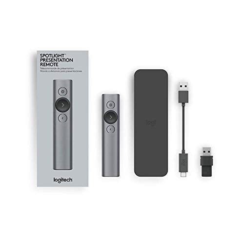 Logitech Spotlight - Presentation remote control - 3 buttons - gold
