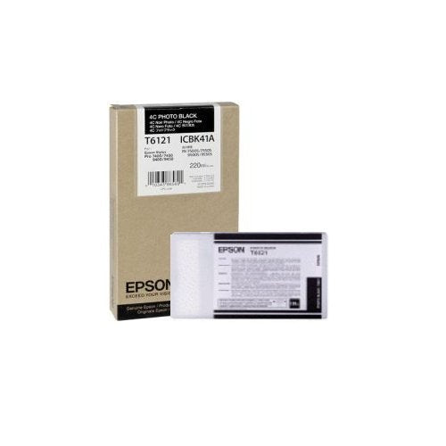 Epson T6121 - 220 ml - photo black - original - ink cartridge - for Stylus Pro 7400, Pro 7450, Pro 9400, Pro 9450