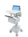 Ergotron StyleView - Cart for notebook / keyboard / mouse (open architecture) - medical - aluminium, zinc-plated steel, high-grade plastic - grey, white, polished aluminium - screen size: 17.3" wide - output: AC 230 V - 66 Ah - Lead Acid